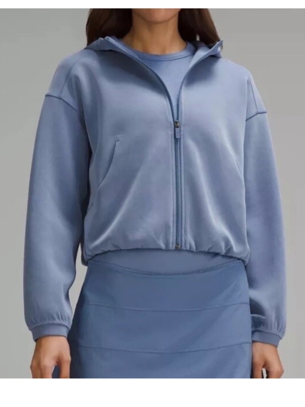 Lululemon Softstreme Full-Zip Hoodie Blue W3HM8S Size 10